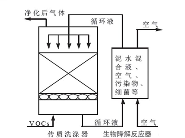 生物滴濾塔除臭工藝流程